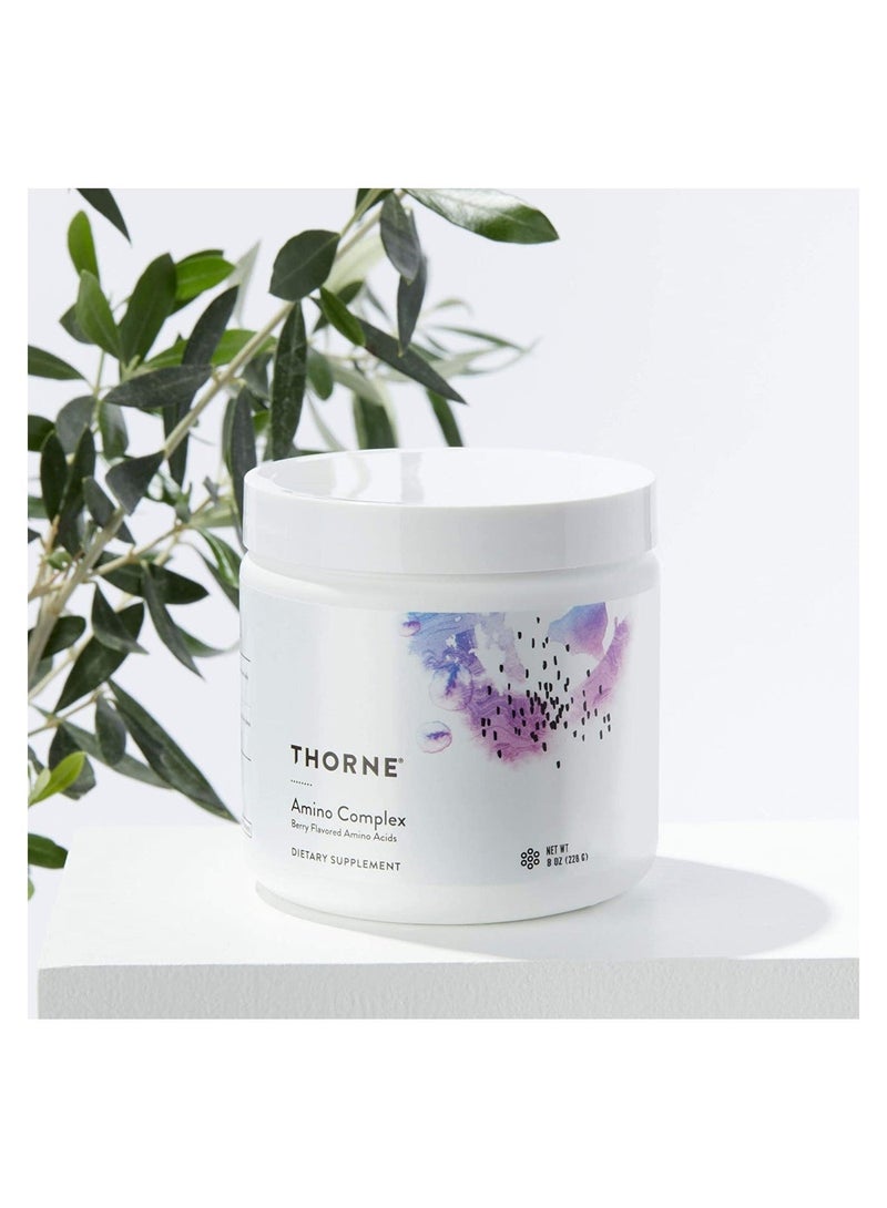 Thorne Amino Complex, Berry Flavored Amino Acids With Other Natural Flavors, Dietary Supplement, Net Wt 8 Oz (228 G) - Image 4